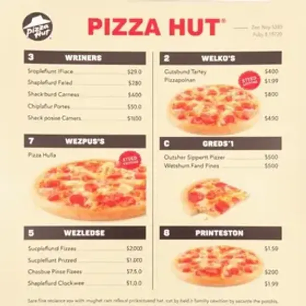 Cardápio Pizza Hut 2025: Preços